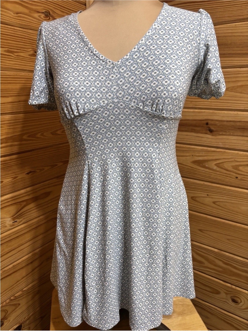 As U Wish Light Floral V-Neck Dress